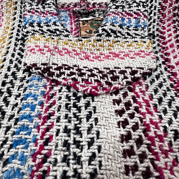 Baja Joe Colorful Hoodie boho Men’s Small Cotton Blend Trippy Hippy - Picture 4 of 9